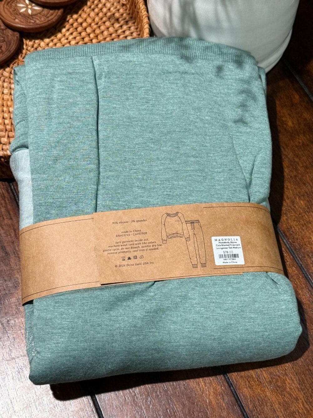 size XXL SOFT! Magnolia Home Homebody Lounge Wear Pajama Set Alpine Green Joanna - Picture 5 of 9